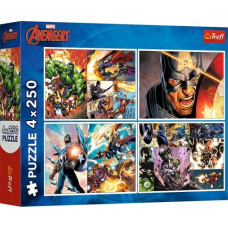 Trefl Puzzle 4x250 elements Avengers Heroic Days