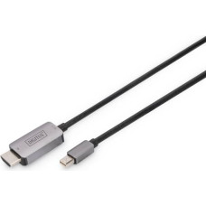 Digitus schwarz 8K Mini DisplayPort for HDMI Cable, 60Hz, Alu black 1m