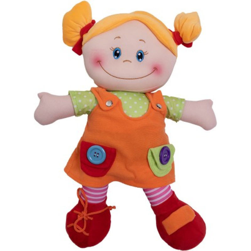 Askato Rag doll in a orange dress