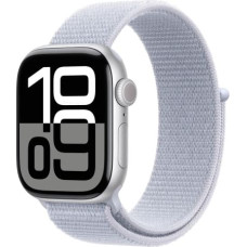 Apple Watch Series 10 GPS 42 mm Silver Aluminium Case with Blue Cloud Sport Loop