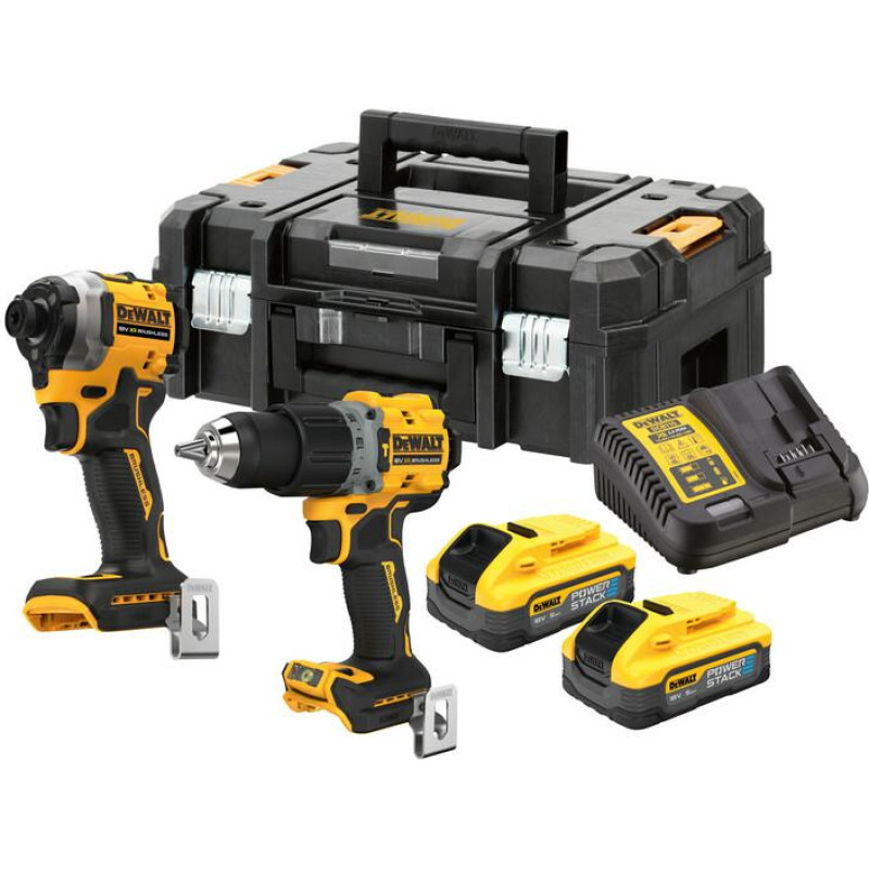 Dewalt .ZESTAW COMBO 18V WKĘTARKA UDAROWA DCD805 + ZAKRĘTARKA DCF850 2x5,0Ah POWERSTACK DCK2050H2T