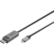 Digitus USB Type C / DisplayPort Bidirektional Alu, black 2m