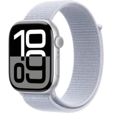 Apple Watch Series 10 GPS 46 mm Silver Aluminium Case with Blue Cloud Sport Loop