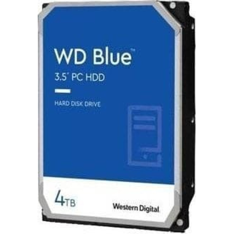 Western Digital HDD|WESTERN DIGITAL|Blue|4TB|SATA|256 MB|5400 rpm|3,5