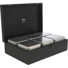 Bredemeijer Teabox black with 9 Tea cans 184009