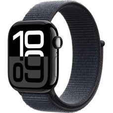 Apple Watch Series 10 GPS + Cellular 42 mm Jet Black Aluminium Case with Ink Sport Loop