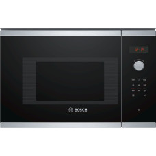 Bosch Serie 4 BFL523MS0 mikroviļņu krāsns Iebūvēts Solo mikrovilnis 20 L 800 W Melns, Nerūsējošs tērauds