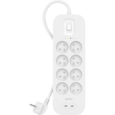 Belkin Surge Protector SurgePlus 8xFR 2xUSB-C 900J 2m