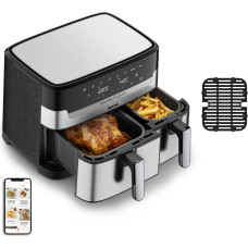 Tefal Dual Easy Fry & Grill EY905D Dubults 8,3 L Atsevišķs 2700 W Karstā gaisa fritētājs Nerūsējošs tērauds