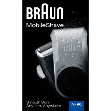 Braun MobileShave PocketGo M90 Zils, Sudrabs