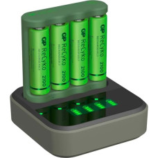 Gp Batteries GP ReCyko B4D45 4-fold LCD 4Port Docking St. + 4x AA NiMh 2100mAh