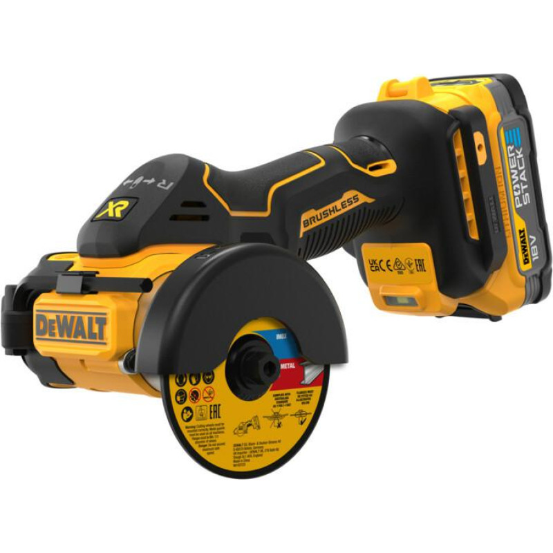 Dewalt PRZECINARKA 76mm 18V 2x1,7Ah POWERSTACK DCS438E2T