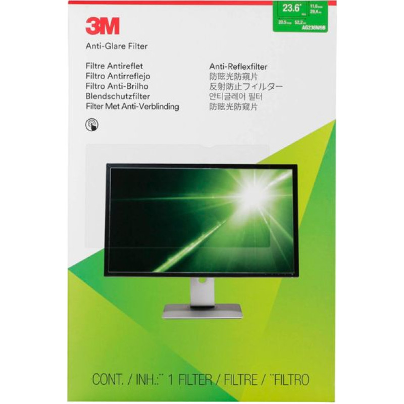 3M AG236W9B Anti-Glare Filter for LCD Widescreen Monitor 23,6