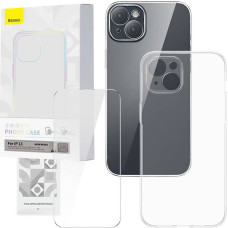 Baseus Transparent Case and Tempered Glass set Baseus Corning for iPhone 13