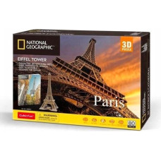 Cubic Fun Puzzle 3D National Geographic Paryż Wieża Eiffla 80 elementów