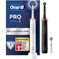 Oral-B Pro 3 Pieaugušo Rotējošā zobu suka Melns, Balts