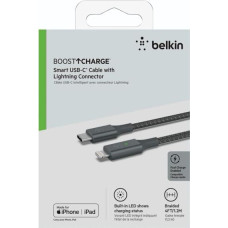 Belkin Smart LED Cable grey 1,2m USB-C / Lightning   CAA006bt04GR