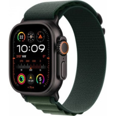 Apple Watch Ultra 2 GPS + Cellular 49 mm Black Titanium Case with Dark Green Alpine Loop - Small