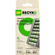 Gp Batteries GP ReCyko E821 8-fold Round Bat. Charger+4xAA 2100mAh/4xAA 850mAh