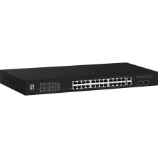 Level One LevelOne GEP-2841 tīkla pārslēgs Vadīts L2 Gigabit Ethernet (10/100/1000) Power over Ethernet (PoE) 1U Melns