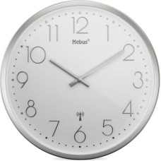 Mebus 19776 radio wall clock Silver/white