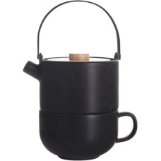 Bredemeijer Tea-for-one Umea black with Bamboo lid     142008