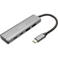 Digitus USB-C 4 Port HUB Alumin. Housing  2xUSB-A+2x USB-C Gen2