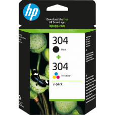 HP 304 2-pack Black/Tri-color Original Ink Cartridges