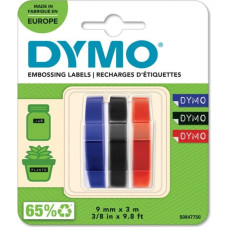 Dymo 3x1 Dymo Embossing Labels Multi-Pack 9mm (red/blue/black)