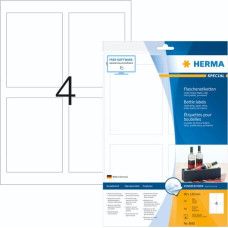 Herma Bottle Label inkjet 90x120 10 Sheets DIN A4 40 pcs.    8882