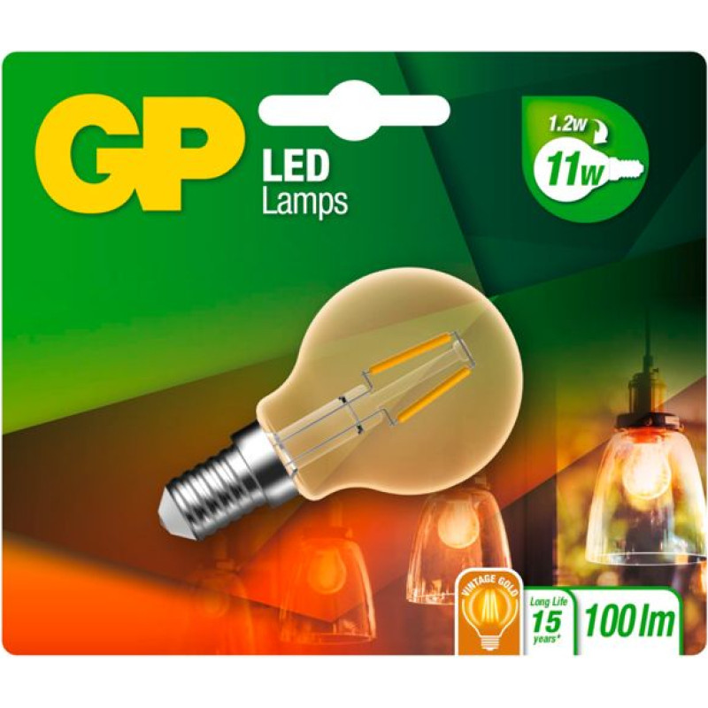 Gp Batteries GP Lighting LED Mini Globus Gold E14 1,2W (25W)Filament GP 080589