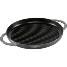 Staub grill pan induction round 30cm Graphite Grey