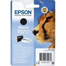 Epson Cheetah Singlepack Black T0711 DURABrite Ultra Ink tintes kārtridžs 1 pcs Oriģināls Standarta produktivitāte Melns