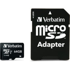 Verbatim Pro 64 GB MicroSDXC UHS Klases 10