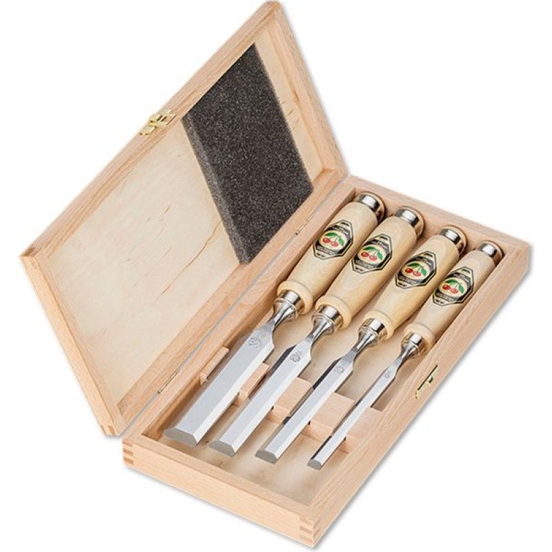 Kirschen Firmer Chisel Set 4pcs 1141 HK in Wooden Box  1141000