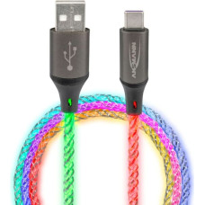 Ansmann USB-A / USB-C Cable with LED Lighting 100cm 1700-0158