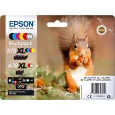 Epson Squirrel 478XL tintes kārtridžs 1 pcs Oriģināls Augsta (XL) produktivitāte Melns, Tirkīzzils, Fuksīns, Dzeltens, Sarkans, Pelēks