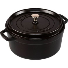 Staub Round Cocotte, 26cm cast iron, black