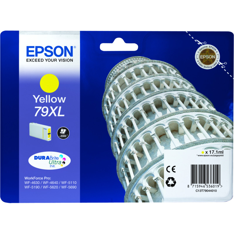 Epson Tower of Pisa 79XL tintes kārtridžs 1 pcs Oriģināls Augsta (XL) produktivitāte Dzeltens