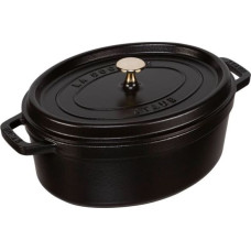 Staub Oval Cocotte, 29cm cast iron, black