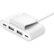 Belkin Charger 4-ports 2xUSB-C, 2xUSB-A 30W, white