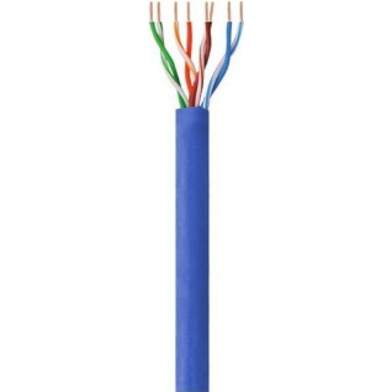 Techly Installation cable twisted pair UTP Cat6 4x2 wire CCA 305m blue