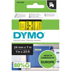 Dymo D1 24mm Black/Yellow labels 53718