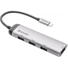 Verbatim USB-C Multiport Hub USB 3.2 Gen 1 (3.1 Gen 1) Type-C 5000 Mbit/s Pelēks