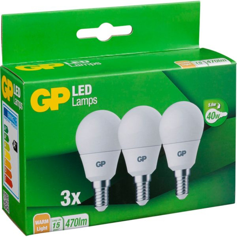 Gp Batteries 1x3 GP Lighting A45 Mini Globe E14, 5,6W (40W) 470lm GP 087854