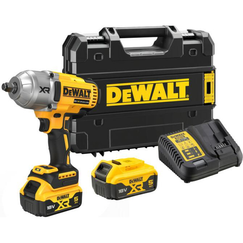 Akumulatora uzgriežņu atslēga 1/2" 1355Nm 18V 2x5.0Ah DCF900P2T-QW DEWALT