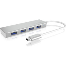 Raidsonic ICY BOX IB-HUB1425-C3 USB 3.2 Gen 1 (3.1 Gen 1) Type-C 5000 Mbit/s Sudrabs