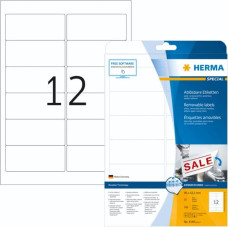 Herma Removable Labels 96X42,3 25 Sheets DIN A4 300 pcs. 4348