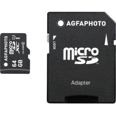 Agfaphoto MicroSDXC UHS-I   64GB High Speed Class 10 U1 + Adapter