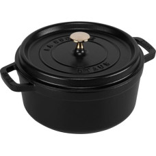 Staub La Cocotte 20cm round, black, Cast Iron